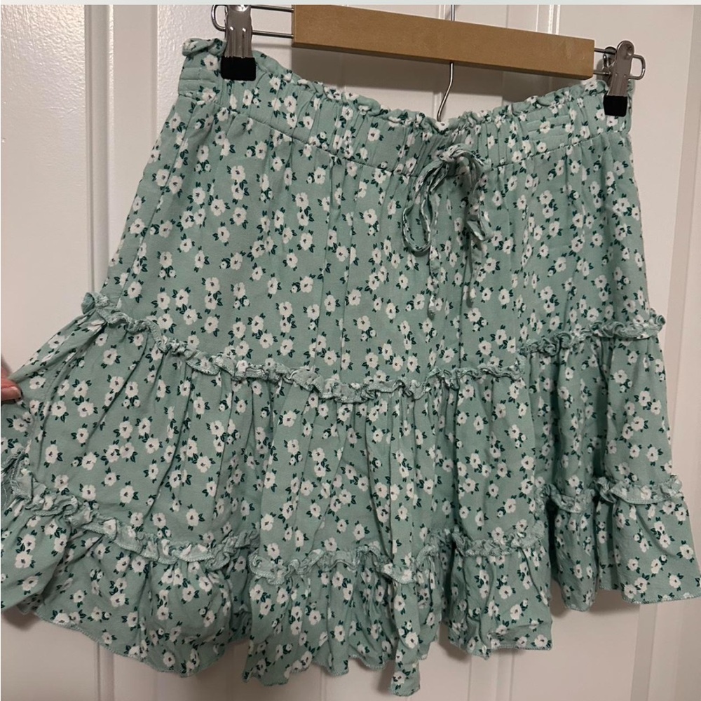 Blue dainty floral skirt